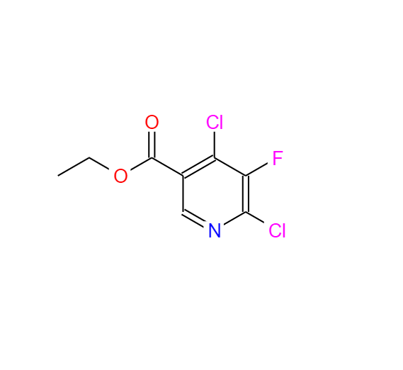 5-氟-4,6-二氯烟酸乙酯,Ethyl 4,6-dichloro-5-fluoropyridine-3-carboxylate, 2,4-Dichloro-5-(ethoxycarbonyl)-3-fluoropyridine