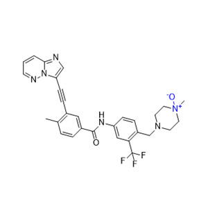 泊那替尼杂质16,4-(4-(3-(imidazo[1,2-b]pyridazin-3-ylethynyl)-4-methylbenzamido)-2- (trifluoromethyl)benzyl)-1-methylpiperazine 1-oxide