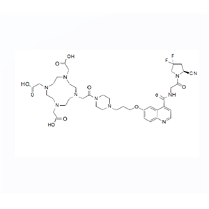 SH-FAPI-4, (S)-N-(2-(2-cyano-4,4-difluoropyrrolidin- 1-yl)-  2-oxoethyl)-6-(3-(4-(3-mercaptopropanoyl)piperazin- 1-  yl)propoxy)quinoline-4-carboxamide