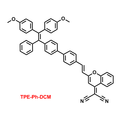 2-(2-(2-(4'-(2,2-bis(4-methoxyphenyl)-1-phenylvinyl)-[1,1'-biphenyl]-4-yl)vinyl)-4H-chromen-4-ylidene)malononitrile,2-(2-(2-(4'-(2,2-bis(4-methoxyphenyl)-1-phenylvinyl)-[1,1'-biphenyl]-4-yl)vinyl)-4H-chromen-4-ylidene)malononitrile