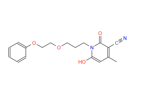 1-[3-（2-苯氧基）乙氧基丙基]-3-氰基-4-甲基-6-羟基-2-吡啶酮,3-Pyridinecarbonitrile, 1,2-dihydro-6-hydroxy-4-methyl-2-oxo-1-[3-(2-phenoxyethoxy)propyl]-