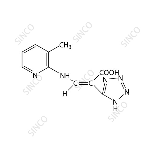 吡嘧司特杂质1,2H-Tetrazole-5-acetic acid, α-[[(3-methyl-2-pyridinyl)amino]methylene]-