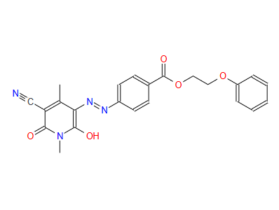 4-[(5-氰基-1,6-二氢-2-羟基-1,4-二甲基-6-氧代-3-吡啶基)偶氮]苯甲酸-2-苯氧基乙基酯,Benzoic acid, 4-(5-cyano-1,6-dihydro-2-hydroxy-1,4-dimethyl-6-oxo-3-pyridinyl)azo-, 2-phenoxyethyl ester