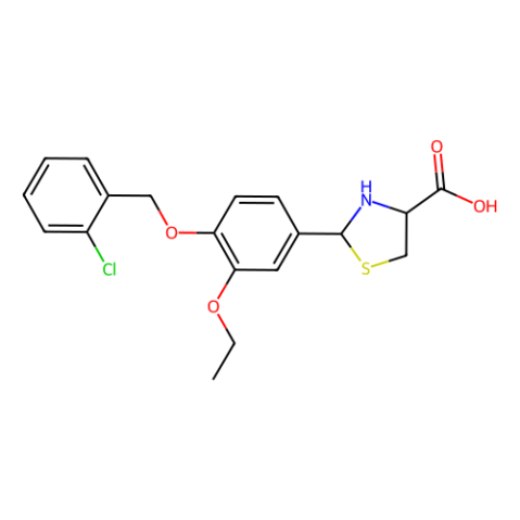 WAY-391237,2-[4-(2-Chloro-benzyloxy)-3-ethoxy-phenyl]-thiazolidine-4-carboxylic acid