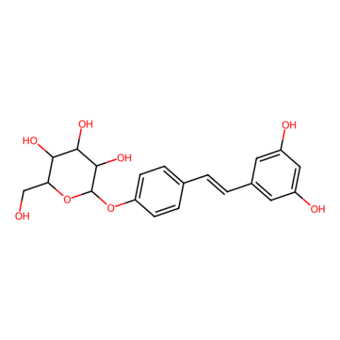 白藜芦醇-4'-O-葡萄糖苷,Resveratroloside