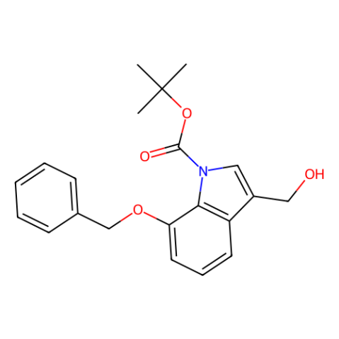 3-(羥基甲基)-7-(苯基甲氧基)-1H-吲哚-1-羧酸叔丁酯,3-(Hydroxymethyl)-7-(phenylmethoxy)-1H-indole-1-carboxylic acid 1,1-dimethylethyl ester