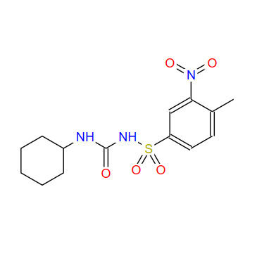 1-cyclohexyl-3-[(3-nitro-p-tolyl)sulphonyl]urea