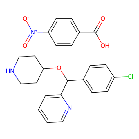 4-[(4-氯苯基)-2-吡啶基甲氧基]哌啶對硝基苯甲酸鹽,2-((4-Chlorophenyl)(piperidin-4-yloxy)methyl)pyridine 4-nitrobenzoate