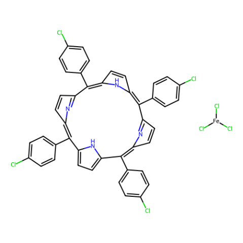 四對(duì)氯苯基卟啉鐵,Fe(5,10,15,20-tetrakis(4-chlorophenyl)porphyrin)Cl