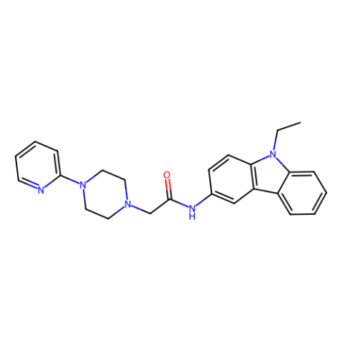 N-(9-乙基-9H-咔唑-3-基)-2-(4-吡啶-2-基)哌嗪-1-基)乙酰胺,N-(9-Ethyl-9H-carbazol-3-yl)-2-(4-(pyridin-2-yl)piperazin-1-yl)acetamide