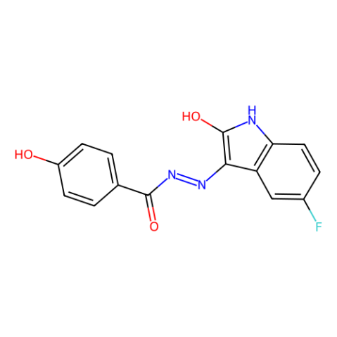 N'-(5-氟-2-氧代吲啉-3-亚基)-4-羟基苯并酰肼,N'-(5-fluoro-2-oxoindolin-3-ylidene)-4-hydroxybenzohydrazide
