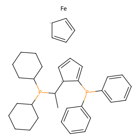 (S)-1-[(RP)-2-(二苯基膦基)二茂铁]乙基二环己基膦,(S)-1-[(RP)-2-(Diphenylphosphino)ferrocenyl]ethyldicyclohexylphosphine