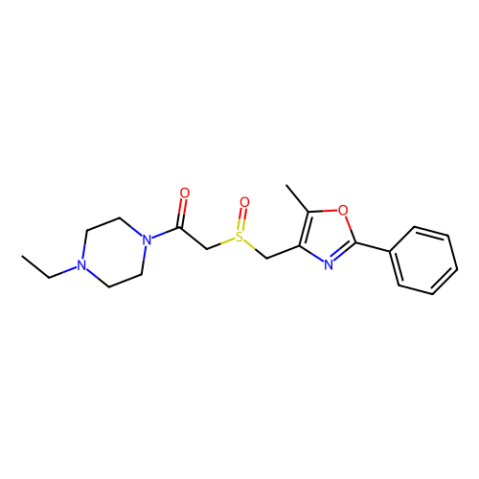 WAY-332082,1-(4-Ethylpiperazin-1-yl)-2-(((5-methyl-2-phenyloxazol-4-yl)methyl)sulfinyl)ethan-1-one