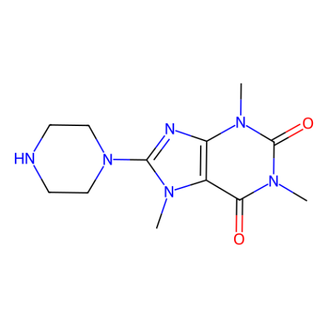 1,3,7-三甲基-8-(哌嗪-1-基)-3,7-二氢-1H-嘌呤-2,6-二酮,1,3,7-Trimethyl-8-piperazin-1-yl3,7-dihydro-purine-2,6-dione