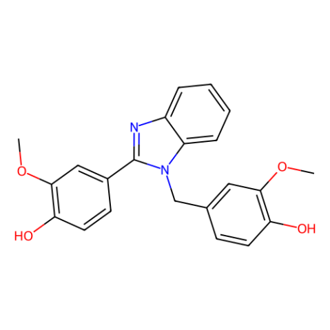 4-[1-(4-Hydroxy-3-methoxybenzyl)-1H-benzimidazol-2-yl]-2-methoxyphenol,4-[1-(4-Hydroxy-3-methoxybenzyl)-1H-benzimidazol-2-yl]-2-methoxyphenol