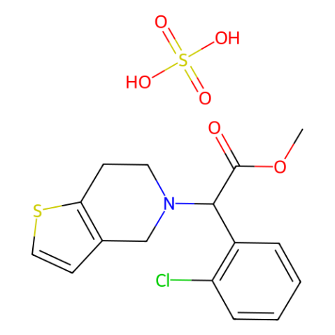 (S)-(+)-氯吡格雷硫酸盐,Clopidogrel (SR-25990C) Bisulfate