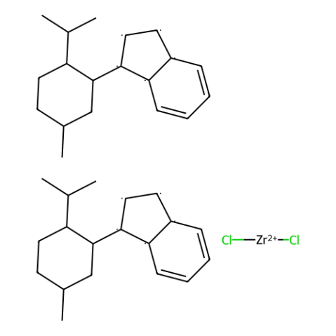 （+）-双[1-{（1''R，2''R，5''R）-2''-异丙基-5''-甲基环己基}茚基]二氯化锆（IV）,(+)-Bis[1-{(1''R,2''R,5''R)-2''-i-propyl-5''-methylcyclohexyl}indenyl]zirconium(IV) dichloride