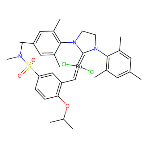 1,3-双（2,4,6-三甲基苯基）-4,5-二氢咪唑-2-亚甲基[2-（异丙氧基）-5-（N，N-二甲基氨基磺酰基）苯基]亚甲基钌（II）， Zhan Catalyst-1B,1,3-Bis(2,4,6-trimethylphenyl)-4,5-dihydroimidazol-2-ylidene[2-(i-propoxy)-5-(N,N-dimethylaminosulfonyl)phenyl]methyleneruthenium (II) dichloride, Zhan Catalyst-1B