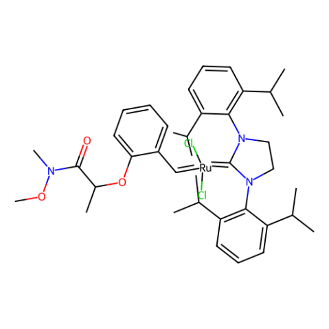 [1,3-双（2,6-二-异丙基苯基）咪唑啉-2-基] {2-[[1-（甲氧基（甲基）氨基）-1-氧丙烷-2-基]氧基]亚苄基}二氯化钌（II）,[1,3-Bis(2,6-di-i-propylphenyl)imidazolidin-2-ylidene]{2-[[1-(methoxy(methyl)amino)-1-oxopropan-2-yl]oxy]benzylidene}ruthenium(II)