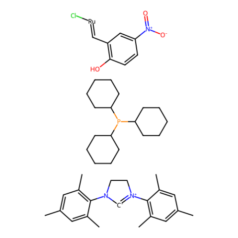[1,3-双（2,4,6-三甲基苯基咪唑啉-2-基）（三环己基膦）-（2-氧代5-硝基亚苄基）氯化钌（II）Nitro-LatMet,[1,3-Bis(2,4,6-trimethylphenylimidazolidin-2-ylidene)(tricyclohexylphosphine)-(2-oxo-5-nitrobenzylidene)ruthenium(II) chloride Nitro-LatMet
