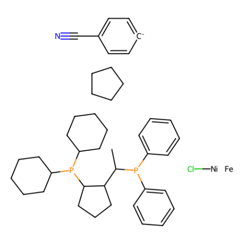 氯（4-氰基苯基）{（R）-1-[（S）-2-（二环己基膦基）二茂铁基]乙基（二苯基膦）}镍（II）,Chloro(4-cyanophenyl){(R)-1-[(S)-2-(dicyclohexylphosphino)ferrocenyl]ethyl (diphenylphosphine)}nickel(II)