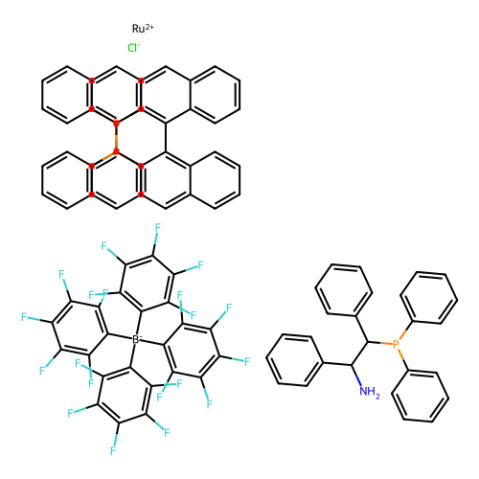 氯[（R）-2,2''-双（二苯基膦基）-1,1''-联萘基]] [（1R，2R）-2-（二苯基膦基）-1,2-二苯基乙胺]钌（II）,Chloro[(R)-2,2''-bis(diphenylphosphino)-1,1''-binaphthyl)][(1R,2R)-2-(diphenylphosphino)-1,2-diphenylethanamine]ruthenium(II) ,  tetrakis(pentafluorophenyl)borate