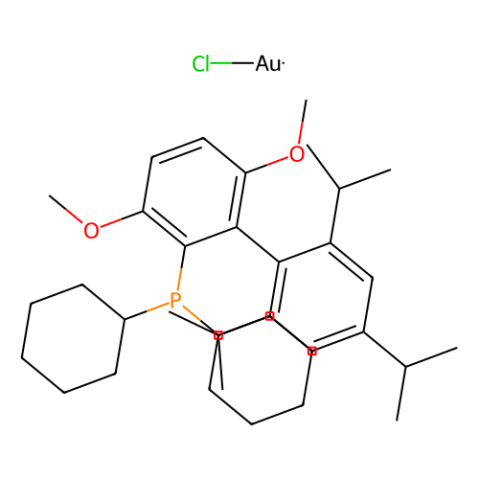 氯[2-(二环己基膦)-3,6-二甲氧基-2',4',6'-三异丙基-1,1'-联苯]金(I),Chloro[2-(dicyclohexylphosphino)-3,6-dimethoxy-2′,4′,6′-triisopropyl-1,1′-biphenyl]gold(I)