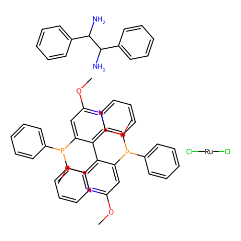 二氯[（S）-（-）-2,2''，6,6''-四甲氧基-4,4''-雙（二苯基膦基）-3,3''-聯(lián)吡啶] [（1S，2S）-（-）-1,2-二苯基乙二胺]釕（II）,Dichloro[(S)-(-)-2,2'',6,6''-tetramethoxy-4,4''-bis(diphenylphosphino)-3,3''-bipyridine][(1S,2S)-(-)-1,2-diphenylethylenediamine]ruthenium(II)