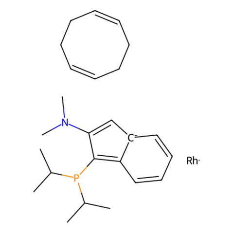 3-二异丙基亚正膦基-2-（N，N-二甲基氨基）-1H-茚（1,5-环辛二烯）铑（I）,3-Di-i-propylphosphoranylidene-2-(N,N-dimethylamino)-1H-indene(1,5-cyclooctadiene)rhodium(I)