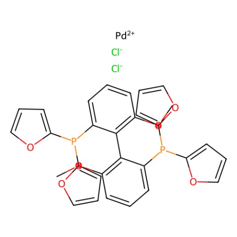 二氯[（R）-（+）-2,2''-双（二-2-呋喃基膦基）-6,6''-二甲氧基-1,1''-联苯]钯（II）,Dichloro[(R)-(+)-2,2''-bis(di-2-furanylphosphino)-6,6''-dimethoxy-1,1''-biphenyl]palladium(II)