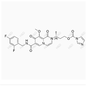 度鲁特韦杂质30,(R)-3-(7-((2,4-difluorobenzyl)carbamoyl)-9-methoxy-1,8-dioxo-1H-pyrido[1,2-a]pyrazin-2(8H)-yl)butyl 1H-imidazole-1-carboxylate