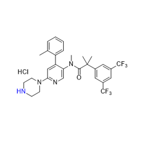 奈妥匹坦杂质03,2-(3,5-bis(trifluoromethyl)phenyl)-N,2-dimethyl-N-(6-(piperazin-1-yl)- 4-(o-tolyl)pyridin-3-yl)propanamide hydrochloride