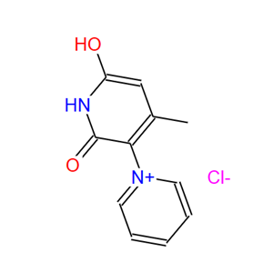 6-羟基-4-甲基-5-吡啶-1-鎓-1-基-1H-吡啶-1-鎓-2-酮二氯化物,6-hydroxy-4-methyl-5-pyridin-1-ium-1-yl-1H-pyridin-1-ium-2-one,dichloride