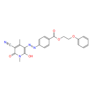 4-[(5-氰基-1,6-二氢-2-羟基-1,4-二甲基-6-氧代-3-吡啶基)偶氮]苯甲酸-2-苯氧基乙基酯,Benzoic acid, 4-(5-cyano-1,6-dihydro-2-hydroxy-1,4-dimethyl-6-oxo-3-pyridinyl)azo-, 2-phenoxyethyl ester