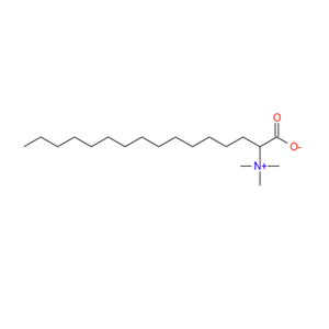 16545-85-0；Α-三甲铵基十五烷酸内盐；(1-carboxylatopentadecyl)trimethylammonium