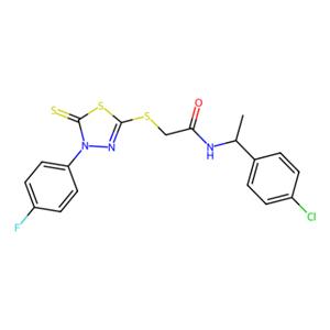 WAY-326193,N-(1-(4-Chlorophenyl)ethyl)-2-((4-(4-fluorophenyl)-5-thioxo-4,5-dihydro-1,3,4-thiadiazol-2-yl)thio)acetamide