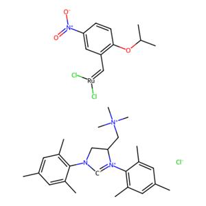 1,3-双（2,4,6-三甲基苯基）-4-[[（三甲基氨）甲基]咪唑啉-2-基]-（2-2-丙氧基-5-硝基亚苄基）二氯氯化钌（II）nitro-StickyCat Cl,1,3-Bis(2,4,6-trimethylphenyl)-4-[(trimethylammonio)methyl]imidazolidin-2-ylidene]-(2-i-propoxy-5-nitrobenzylidene)dichlororuthenium(II) chloride nitro-StickyCat Cl