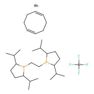aladdin 阿拉丁 B282844 1,2-双（（2R，5R）-2,5-二异丙基膦酸酯）乙烷（环辛二烯）四氟硼酸铑（I） 136705-72-1 ≥95%
