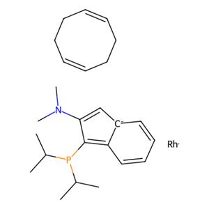 3-二异丙基亚正膦基-2-（N，N-二甲基氨基）-1H-茚（1,5-环辛二烯）铑（I）,3-Di-i-propylphosphoranylidene-2-(N,N-dimethylamino)-1H-indene(1,5-cyclooctadiene)rhodium(I)