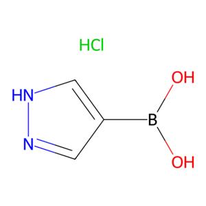 (1H-吡唑-4-基)硼酸盐酸盐 (含不同量的酸酐),(1H-Pyrazol-4-yl)boronic acid hydrochloride (contains varying amounts of Anhydride)