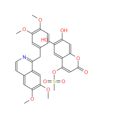 6,7,-dihydroxy-2-oxo-2H-1-benzopyran-4-methanesulphonic acid, compound with 1-[(3,4-dimethoxyphenyl)methyl]-6,7-dimethoxyisoquinoline (1:1)