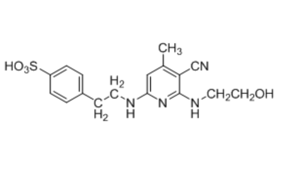 3-氰基-2-[2'-羟乙基氨基]-4-甲基 6-[2“-（对磺基苯基）乙氨基]吡啶,3-Cyano-2-[2'-Hydroxyethylamino]-4-Methyl- 6-[2"-(P-Sulphophenyl) Ethylamino] Pyridine