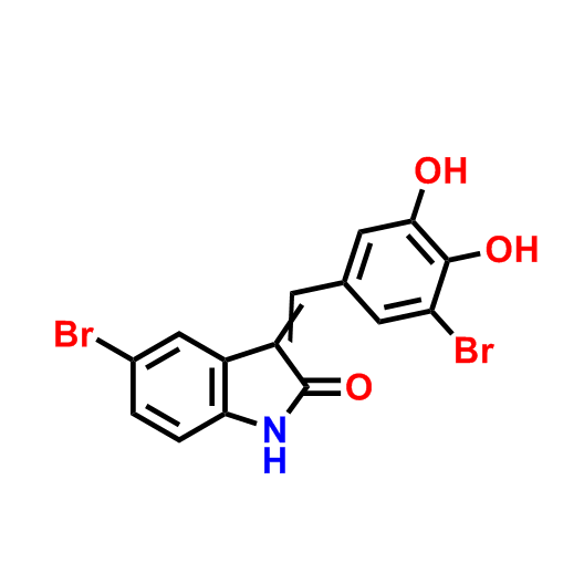 5-溴-3-(3-溴-4,5-二羟基亚苄基)吲哚啉-2-酮,5-Bromo-3-(3-bromo-4,5-dihydroxybenzylidene)indolin-2-one