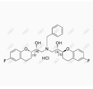 奈必洛尔杂质72(盐酸盐),(S)-2-(benzyl((R)-2-((S)-6-fluorochroman-2-yl)-2-hydroxyethyl)amino)-1-((S)-6-fluorochroman-2-yl)ethanol hydrochloride