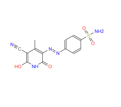 p-[(5-cyano-2,6-dihydroxy-4-methyl-3-pyridyl)azo]benzenesulphonamide