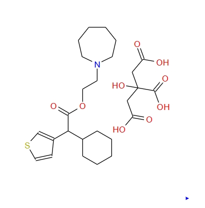 2-(hexahydro-1H-azepin-1-yl)ethyl -cyclohexylthiophene-3-acetate, compound with citric acid (1:1)