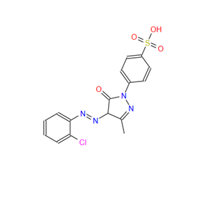 16568-46-0；4-[4-[(2-chlorophenyl)azo]-4,5-dihydro-3-methyl-5-oxo-1H-pyrazol-1-yl]benzenesulphonic acid