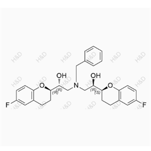 奈必洛尔杂质52(盐酸盐),(R)-2-(benzyl((R)-2-((R)-6-fluorochroman-2-yl)-2-hydroxyethyl)amino)-1-((S)-6-fluorochroman-2-yl)ethanol hydrochloride
