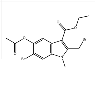 5-乙酰氧基-6-溴-2-溴甲基-1-甲基吲哚-3-甲酸乙酯,Ethyl5-acetyloxy-6-bromo-2-bromomethyl-1-methylindole-3- Carboxylate