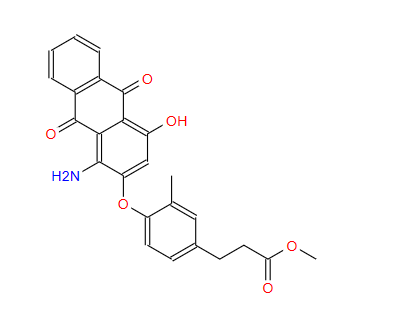 4-[(1-氨基-9,10-二氫-4-羥基-9,10-二氧代-2-蒽基)氧基]-3-甲基苯丙酸甲酯,Methyl 3-[4-[(1-amino-9,10-dihydro-4-hydroxy-9,10-dioxo-2-anthryl)oxy]-m-tolyl]propionate